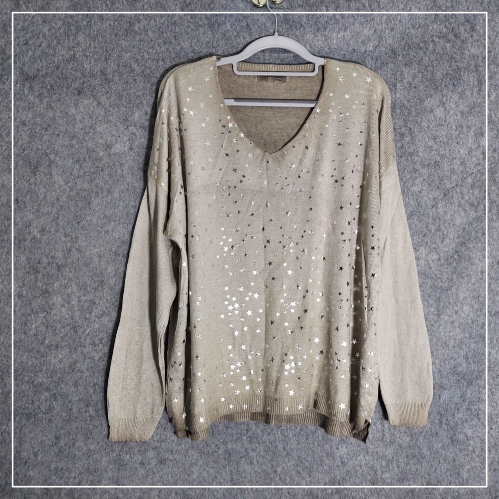 Tempo Paris Small Sweater Soft‎ Modal Knit Relaxed Breathable Lightweight Cozy